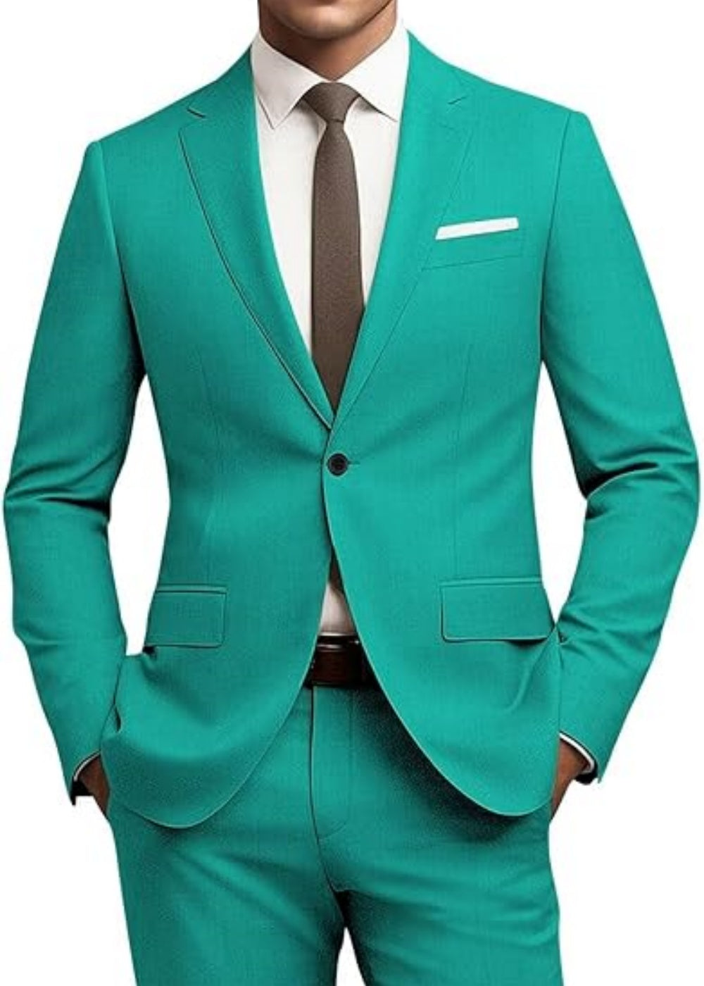 Men's Versatile Solid Color Business Jacket Long Pants Set - Shop NCLC