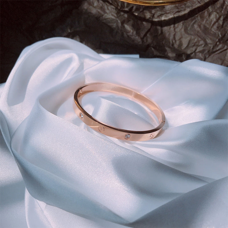 Rose Gold Titanium Steel Bracelet Women's Hand Jewelry - Shop NCLC