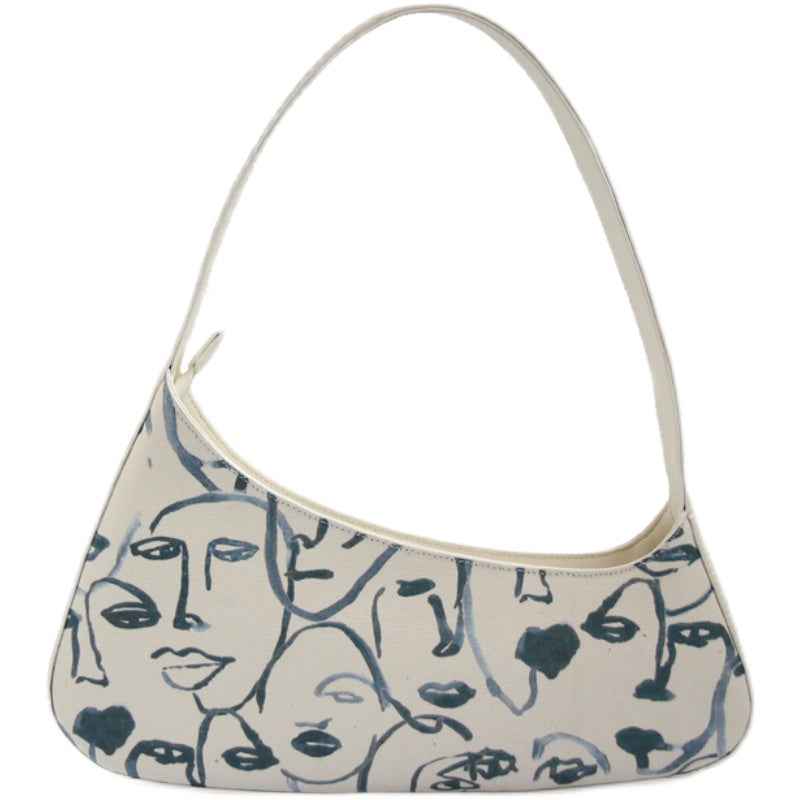 Niche Face Silhouette Handbag Shoulder Bag