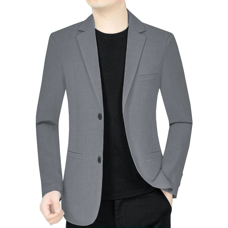 Men's Business-Casual Solid-Color Suit Jacket Coat - Shop NCLC