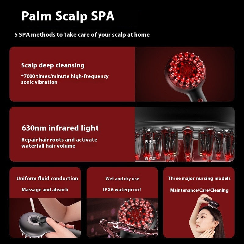 Red Light Scalp Care Scalp Cleaning Vibration Massage Women/Men - Shop NCLC