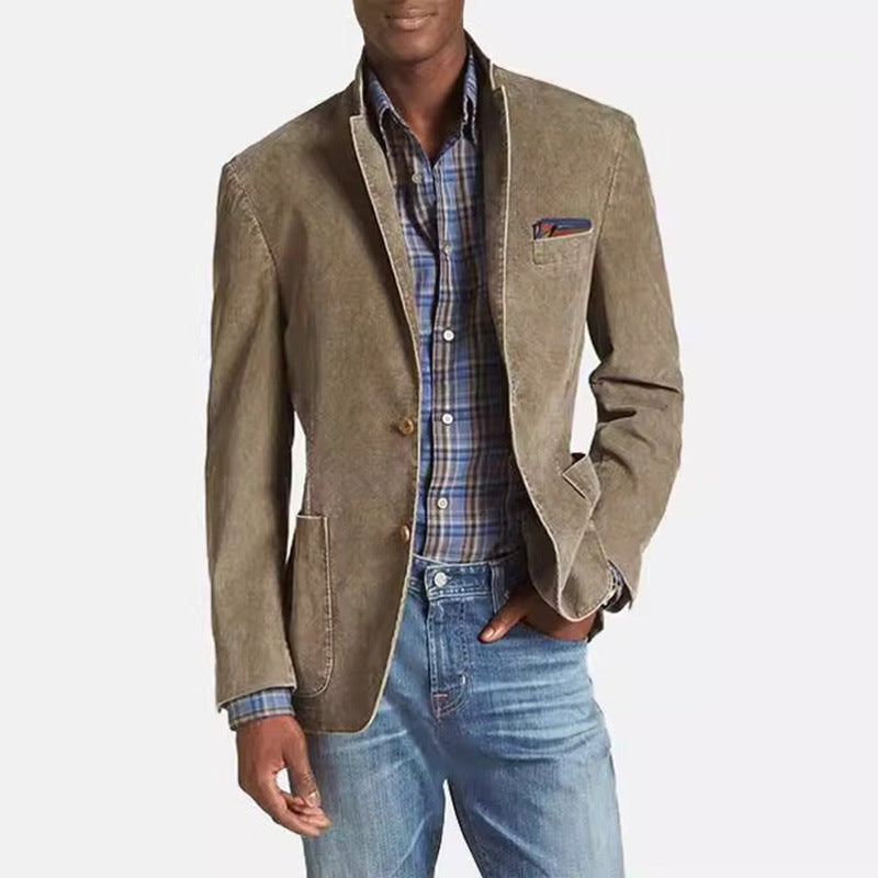 Denim Suit Casual Solid Color Men's Clothing Men's Suit Mens Suits For Men Mens Clothing Outfit Man Costumes Elegant Formal Classic - Shop NCLC