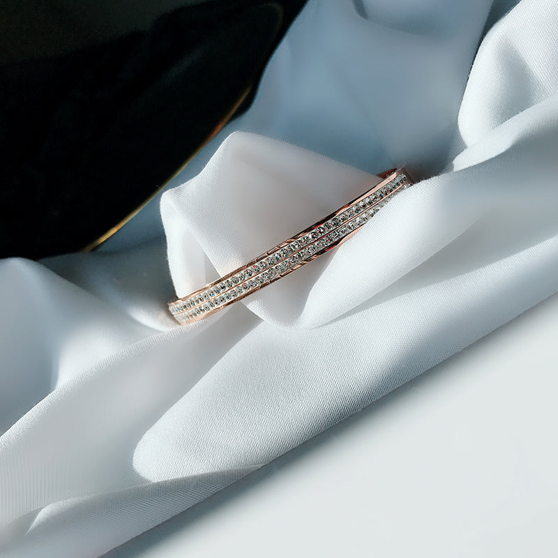 Rose Gold Titanium Steel Bracelet Women's Hand Jewelry - Shop NCLC