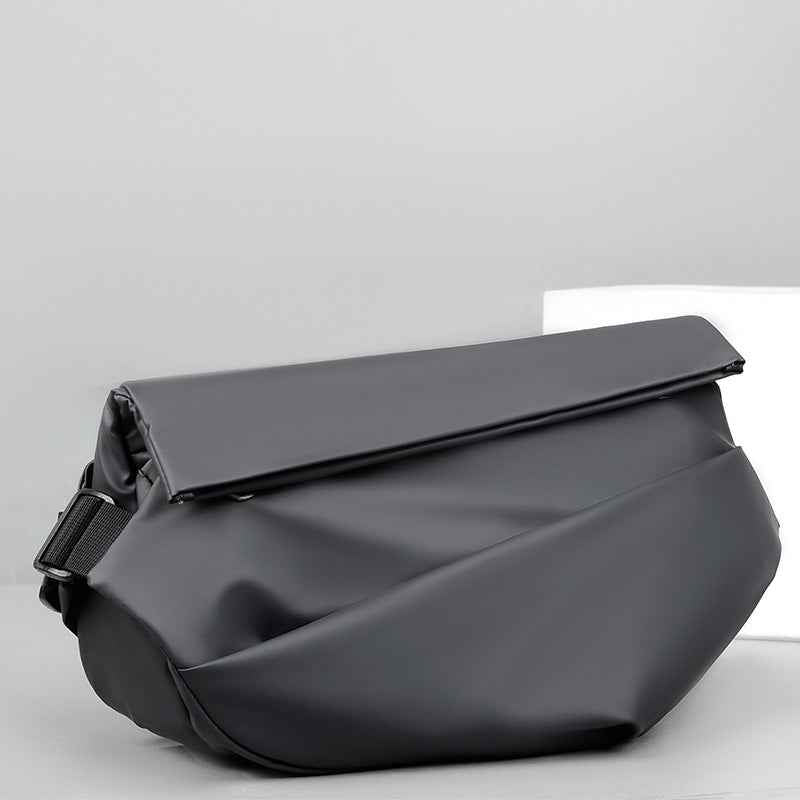 Men's Anti-Theft Waterproof Crossbody Sling Bag – Functional Motorcycle Chest Backpack with USB Charger Port