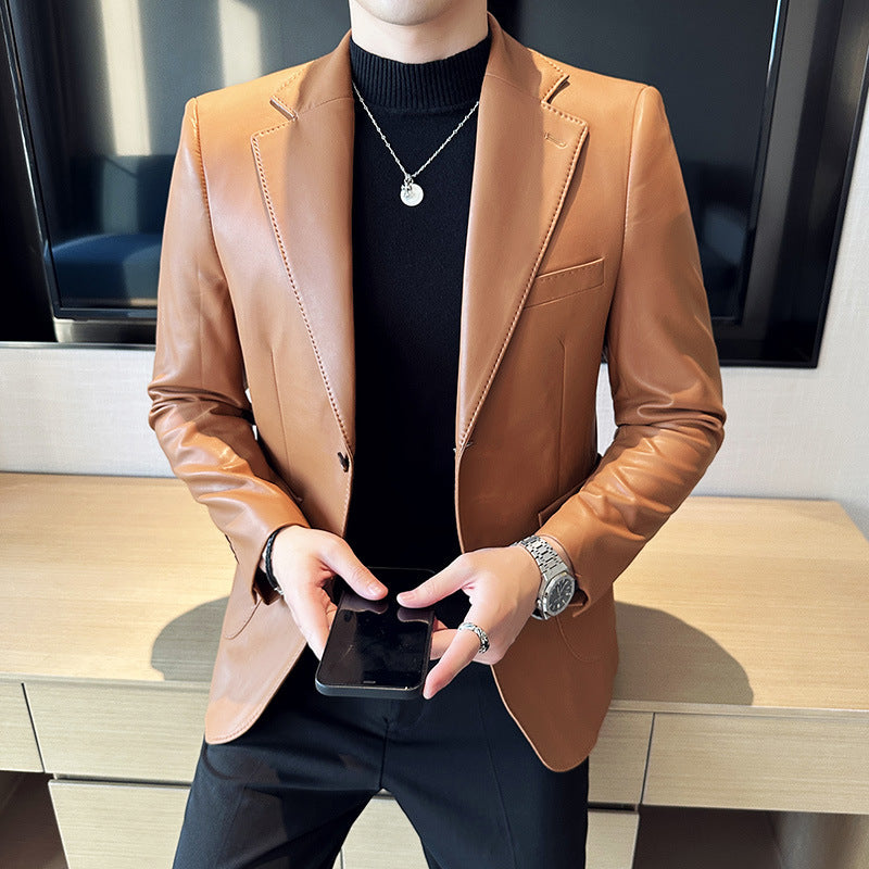 Fashion Solid Color Business Casual Jacket Men - Shop NCLC