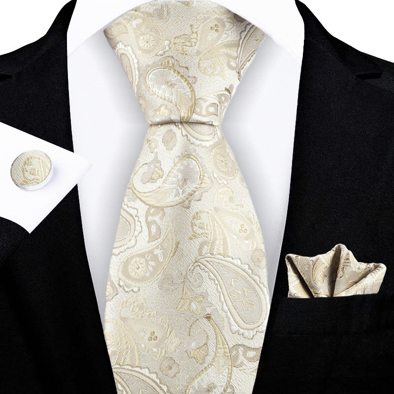 Jacquard-embroidered Cashew Flower Tie - Shop NCLC