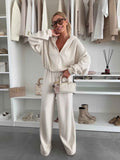 Elastic Trousers Two-piece Set Women