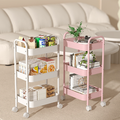 3 Tier Storage Trolley Cart On Wheels Kitchen Bathroom Laundry Narrow Space Rack - Shop NCLC