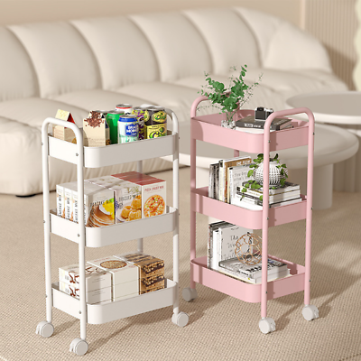 3 Tier Storage Trolley Cart On Wheels Kitchen Bathroom Laundry Narrow Space Rack - Shop NCLC