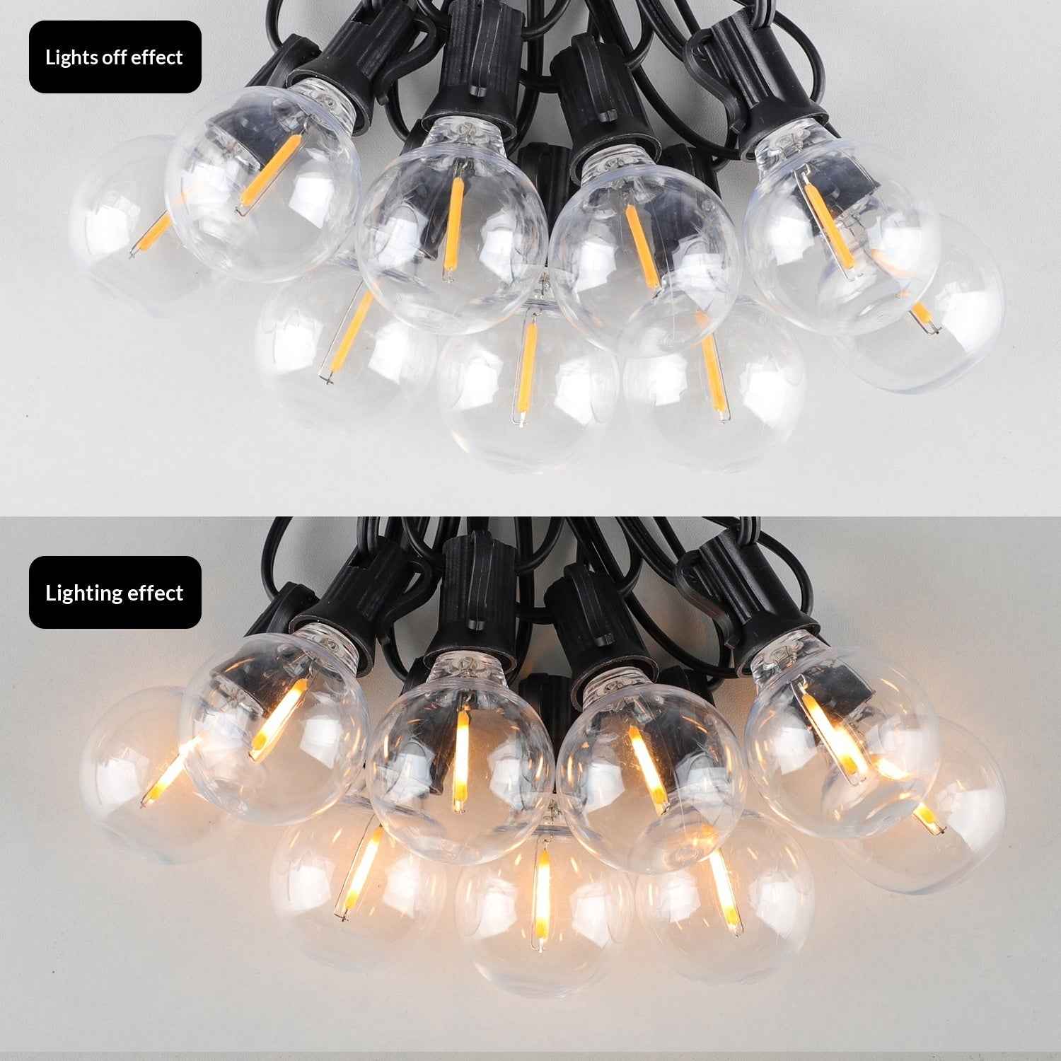 25-Light 15.25ft Outdoor Solar Copper Wire String Lights – Waterproof & Weatherproof Patio Fairy Lighting