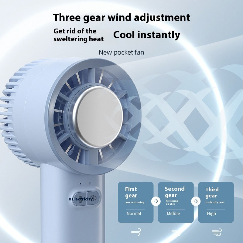Summer Gadget Handheld Turbo Jet Fan Mini Portable Ice Cold Fan Generation Brushless Motor Wind High Speed Duct Fans Blower - Shop NCLC