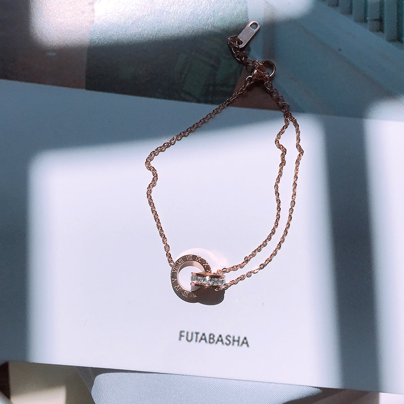 Rose Gold Titanium Steel Bracelet Women's Hand Jewelry - Shop NCLC