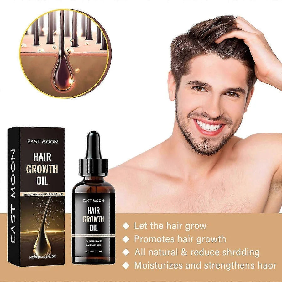 East Moon Revitalize Hair Growth Oil with Ginseng & Herbs for Strong, Thick, Shiny Hair